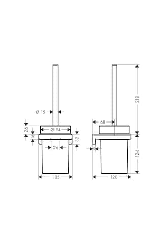 Hansgrohe Addstoris Tuvalet Fırçalığı Krom 41752000