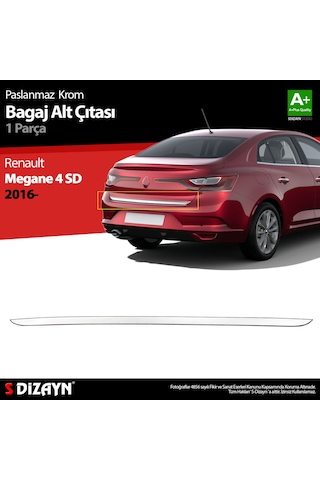 S-Dizayn Renault Megane 4 Sd Krom Bagaj Alt Çıtası 2016 Üzeri N11.4106