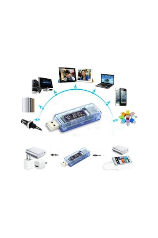 Usb Voltmetre. Ampermetre Voltaj Akım Gerilim Ölçer N11.40