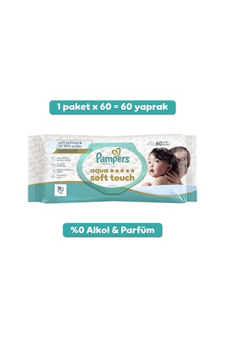 Prima Pampers Islak Havlu Mendil Aqua Soft Touch 6'lı Set 360 Yaprak