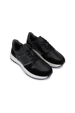 Tamer Tanca Kadın Hakiki Deri Siyah Süet Sneakers & Spor Ayakkabı 258 3482 Bn Ayk Sk25-26 Syh Suet/dr/ant Siyah
