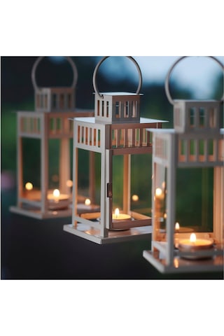 Ikea Borrby Fener Beyaz 20 Cm