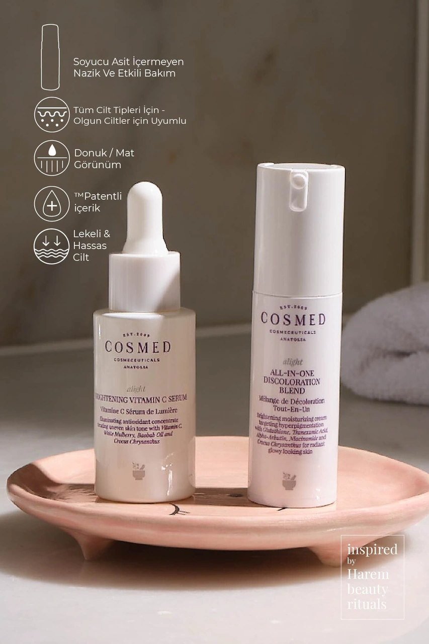 Cosmed Traneksamik Asit, Alpha-Arbutin İçeren Leke Bakım Kremi - All-In-One Discoloration Blend - 30 ml