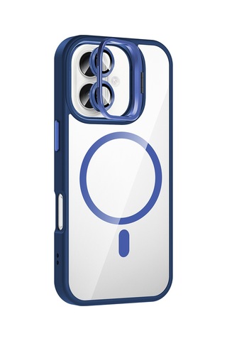 Kılıfist Apple Uyumlu iPhone 17 Kılıf Standlı Ve Kamera Lens li M-safe Şarj Özellikli Klfs Etro Kapak - Derin Mor Mor