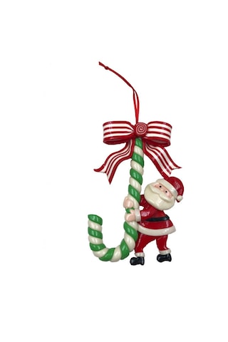 Kangvka Noel Ata-kardan Adam Şeker Kamışı Bow Dekoratif Ası Seti - Ev, Ağaç, Parti Süsleri Reçine, Hafif, Dayanıklı