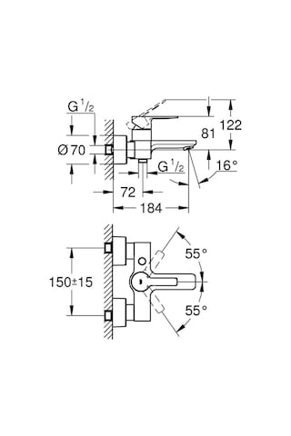 Grohe Lineare New Tek Kumandalı Duş Bataryası - 33849001 Krom