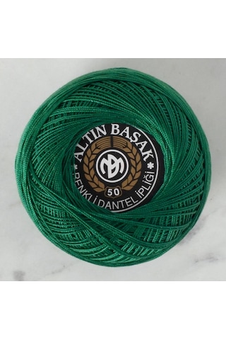 Abarta Altınbaşak Klasik Renkli Dantel Ipi -no:50 20 Gr 1 Adet- Yeşil