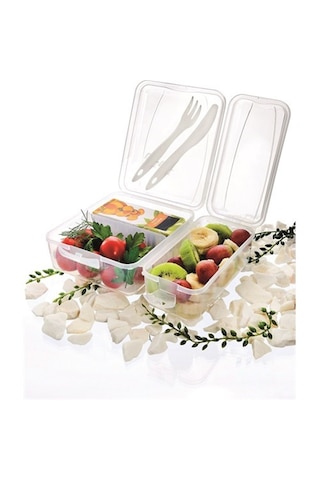 Takeaway Ergonomik Asorti Çatal Bıçaklı Pratik Yoğurt Saklama Kabı 5639 0