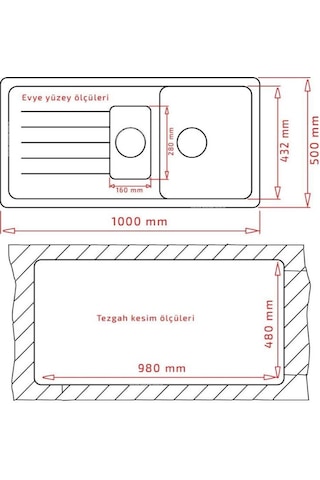 Ukinox Valente D-150L Granit Evye Siyah