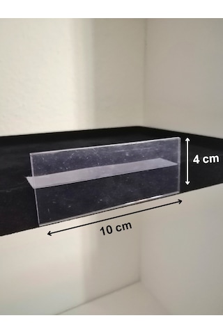 10 Adet Pvc Etiketlik Dik Siperli Yapışkanlı 10x4 Cm Raf Önü