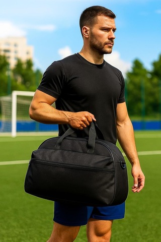 Ünal Çanta Sport Seyahat Ve Spor Çantası Orta Boy Siyah Orta Boy