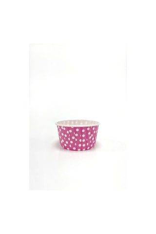 Dolphin Muffin Kek Kapsülü Pembe Puantiye Büyük Boy 50li Pembe