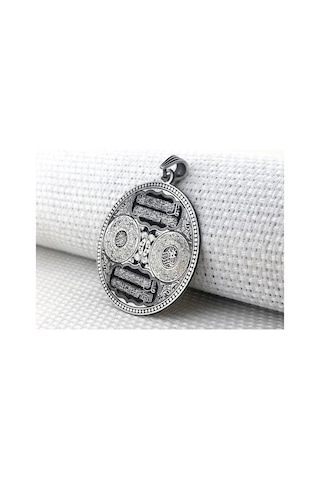 Takıhan Ayetel Kürsi Nas Felak İnşirah Sureleri Koruma Duası Yazılı 925 Ayar Gümüş Kolye Ucu