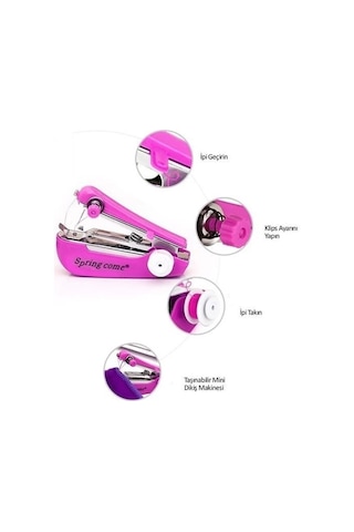 Spring Come Mini Kolay Seyehat Ve Ev Tipi El Dikiş Dikme Makinası Lisinya