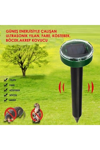 Solar Güneş Enerjili Akrep,köstebek,yılan Fare Kovucu 750-1000 M2 Etkili Yuvarlak