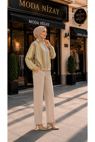 Sevitli Bomber Ceket-sarı-5940