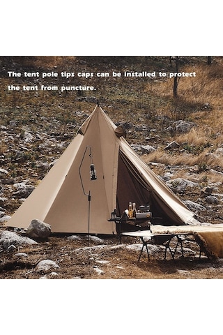 Pazly Alaşım Çadır Ucu Kapakları - 90 Ayarlanabilir, Kaymaz Taban, 6mm Uyumlu Kırmızı Kırmızı