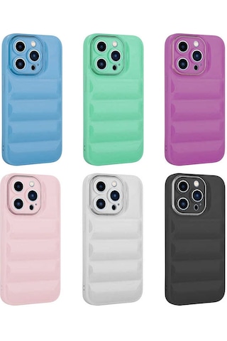 Apple Uyumlu iPhone 12 Pro Max Kılıf Kamera Korumalı Parlak Airbag'li Zore Galya Kapak Su Yeşil