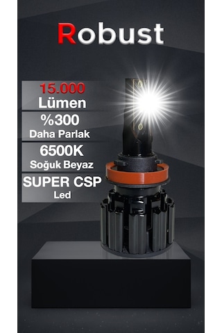 Robust Led Xenon H11 S8 15.000 Lümen 50 Watt Csp 12v-24v Uyumlu