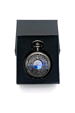 Valkyrie Vintage Kutulu Gece Mavisi Retro Köstekli Cep Saati