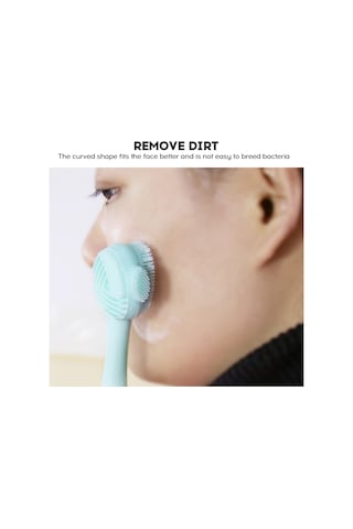 Moveevo Silikon Makyaj Fırçası Yüz Maskesi Fondöten Fırçaları Kozmetik Göz Farı Kaş Fırçası Plastik Saplı