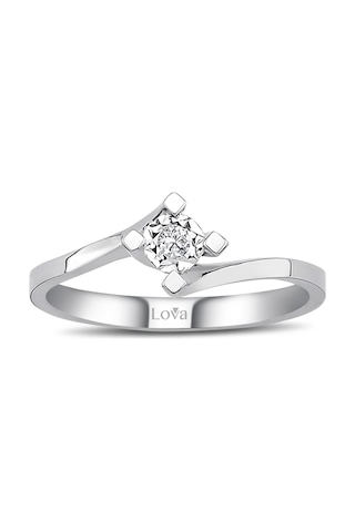 Lova 0,30 Karat Efektli Pırlanta Tektaş Yüzük - 1070093