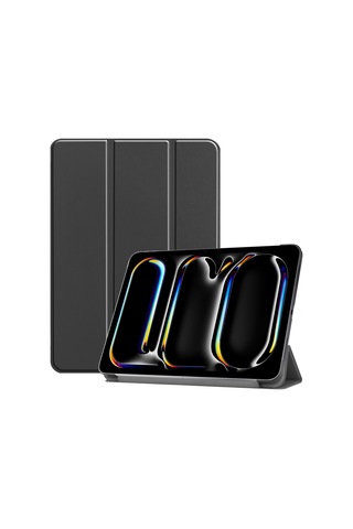 iPad Uyumlu Pro 11 2024 İçin Kılıf Pc+pu Üç Katlı Standlı Otomatik Uyandırma Uyku Tablet Kılıfı