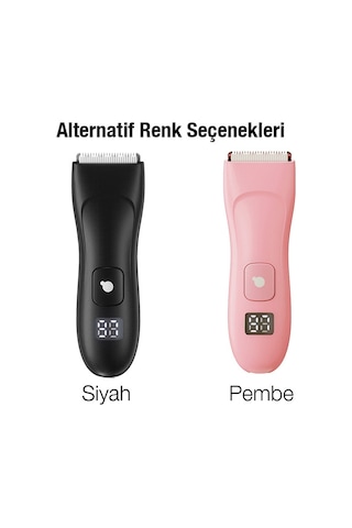 Ezere Su Geçirmez Dijital Göstergeli Saç Sakal Vücut Tıraş Makinesi