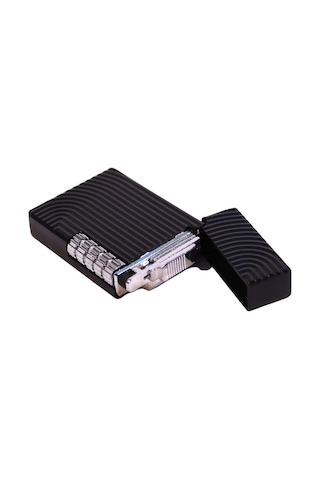 Black Martin Soft Flame Siyah Metal Çakmak - Tr9277