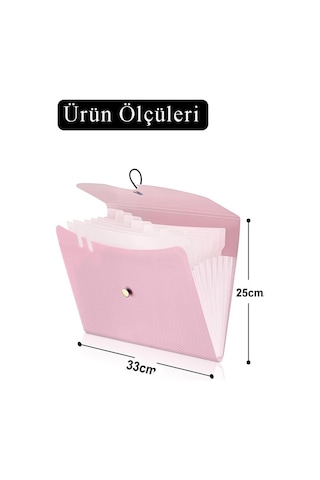 Körüklü Dosya 13 Bölmeli Pastel Mavi 1 Adet A4 Akardiyon Dosya Düzenleyici 13 Cepli Lastikli Dosya Belge Düzenleyici