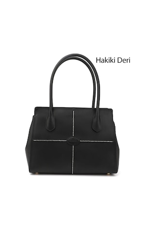 Gönderi R Kadıın Siyah Hakiki Deri El Ve Omuz Çantası Ddzw002b3495 Siyah
