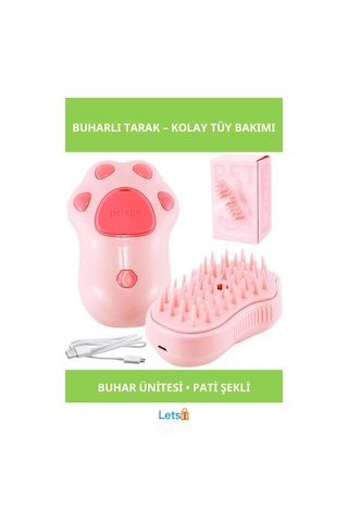 Sevimli Pati Tasarımlı Buharlı Tarak İle Kedinizin Tüylerini Rahatça Temizleyin