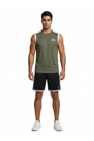 Orendahill Erkek Spor Atlet Hızlı Kuruyan Esnek Regular Fit Gym Activewear Haki