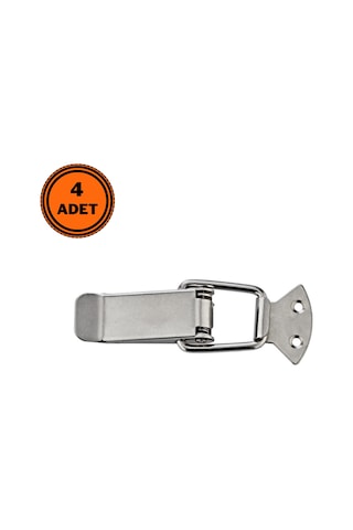 4 Adet Sandık Klipsi Kilidi Gergi Mandalı Orta Boy Nikel