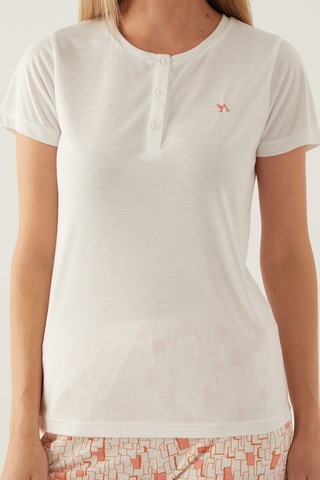 Arnetta 2891 Kadın Kısa Kol Pijama Takımı Krem