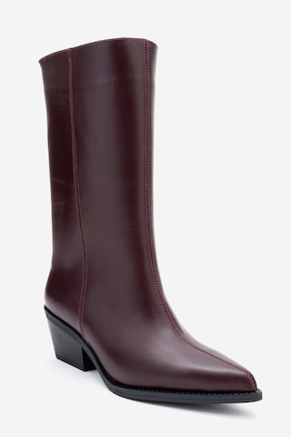 Luvishoes Luvi Shoes Juana Bordo Cilt Hakiki Deri Sivri Burunlu Kadın Çizme Bordo