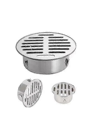 304 Paslanmaz Çelik 110 Mm Düz Ağızlı Dış Mekan Yer Süzgeci 2 Adet Diğer