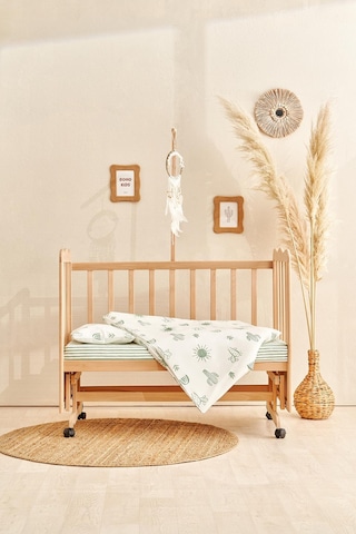 Soley Boho Bebek Nevresim Takımı 100x150 Cm Yeşil