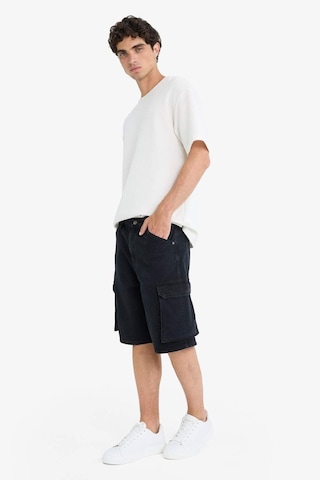 Defacto %100 Pamuk Kargo Fit Jean Bermuda Şort E1380ax25smnm40 Siyah