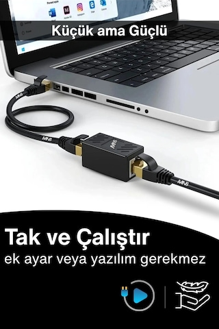 Mn6 M13x Kablo Birleştirici/3adet-cat5-cat6-cat7-cat8-uyumlu/lan Kablosu Birleştirici Ara Aparatı