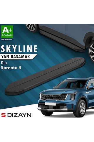 S-dizayn Kia Sorento 4 Skyline Siyah Yan Basamak 183 Cm 2022 Üzeri A+ Kalite