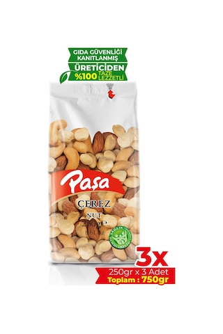 Paşa Kuruyemiş Kavrulmuş Karışık Kuruyemiş 3 x 250 G