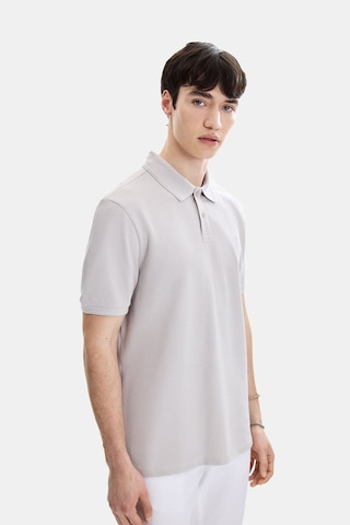 Backandbond Açık Gri Regular Fit Örme Polo Yaka Tişört