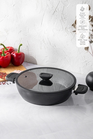 Emsan Diamente Karnıyarık Tenceresi 26 Cm Siyah