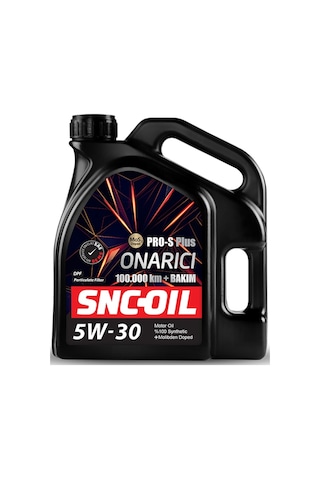 Snc Oil 100.000 + Bakım Pro-S Plus Onarıcı 5W-30 Sentetik Motor Yağı 4 L Snc Oil 100.000 + Bakım Pro-S Plus Onarıcı 5W-30 Sentetik Motor Yağı 4 L