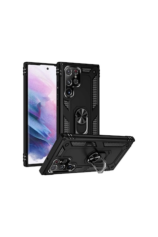 Galaxy S22 Ultra Uyumlu Zore Vega Kılıf-siyah Siyah