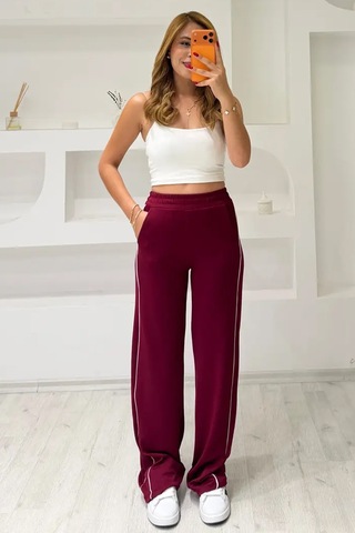 Fiolin Soft Touch Arabiyeli Modal Pantolon Bordo