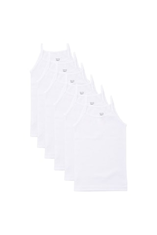 Tutku 6Lı Kız Çocuk Ip Askılı Düz Atlet Pamuklu Kız Çocuk Atlet