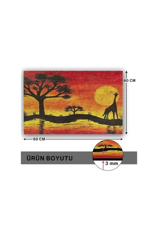 Tasarımlı Dekoratif Kapı Önü Paspas, Dış Mekan/ev İçi/banyo/mutfak/yatak Odası/giriş Paspasları Afrika, 40x Çok Renkli