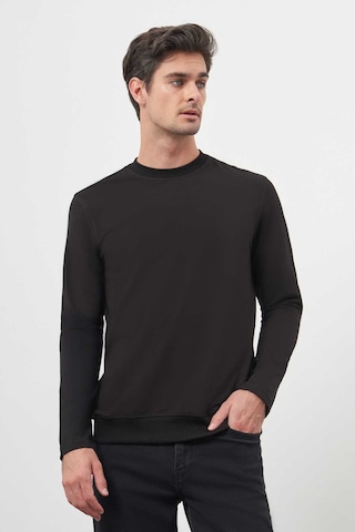 Morven Erkek Siyah Basic Dynamic Fit Bisiklet Yaka Sweet Shirt 25ks063010001 Siyah Siyah